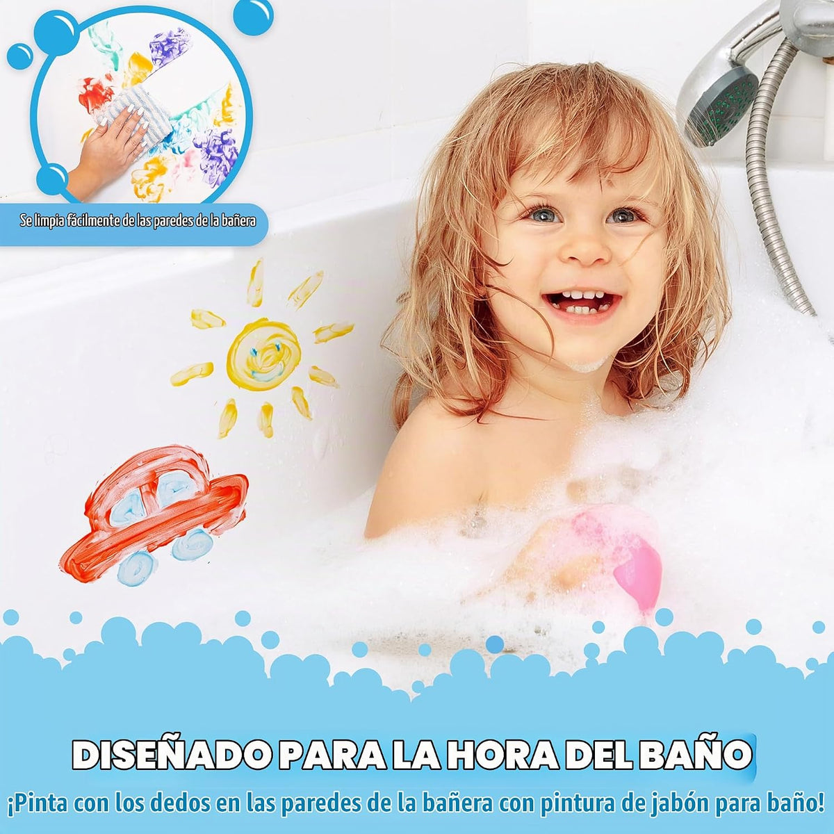 Tub Works® My Colorful Bath™ Juego de Baño para Niños | No Tóxico |...