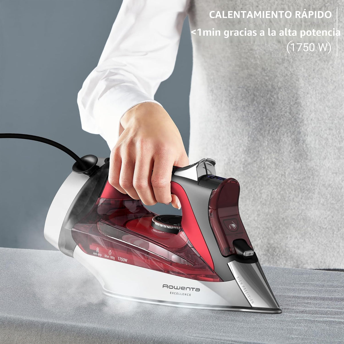 Rowenta Plancha, Plancha de Vapor para Ropa con Suela de Acero Inox...