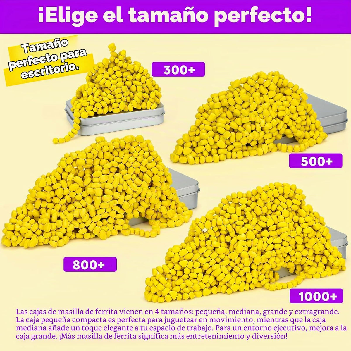 DYRDM Masilla de ferrita 500+ amarillo, accesorio de escritorio par...