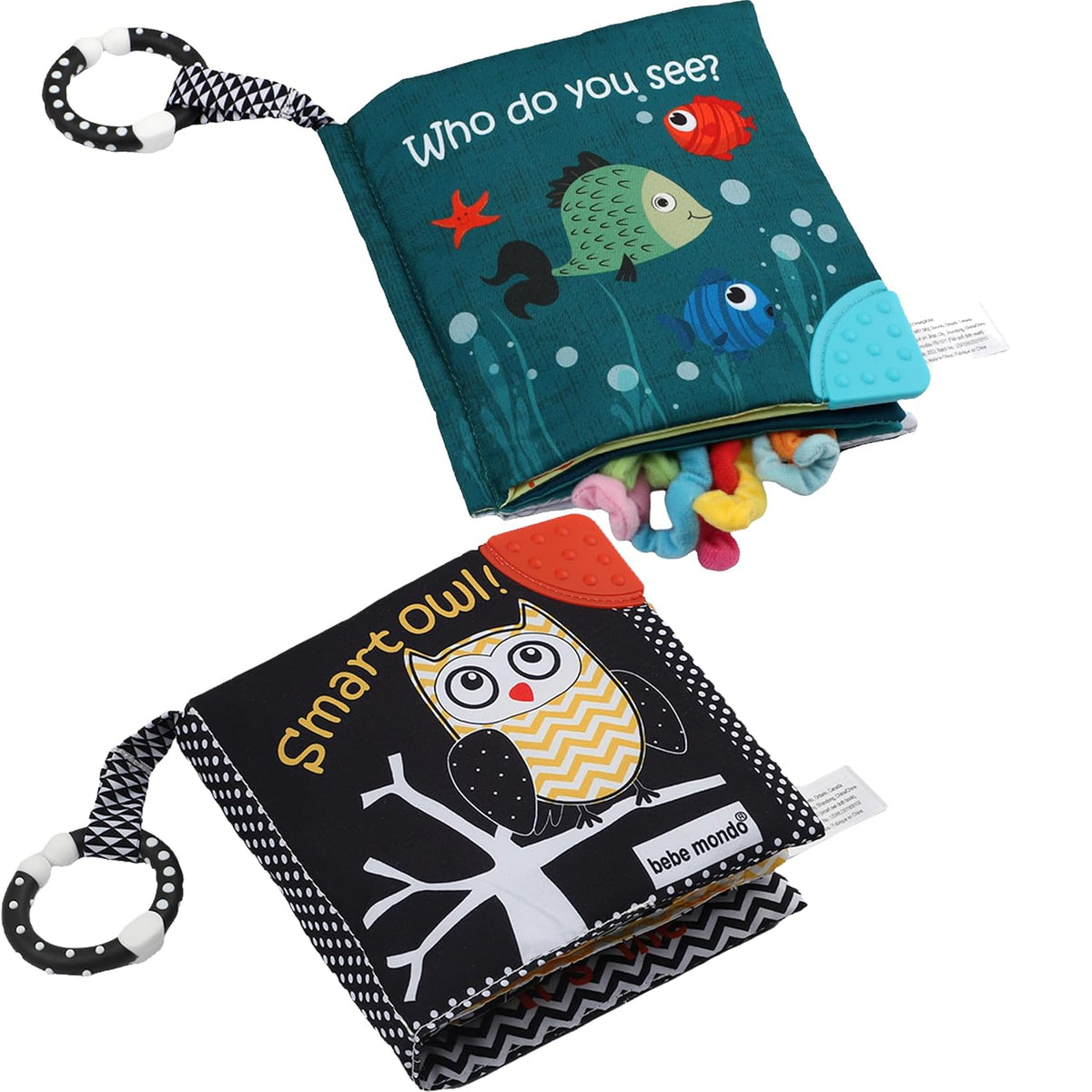 Fish Baby Crinkle Books &amp; Owl Juguetes para recién nacidos, jug...