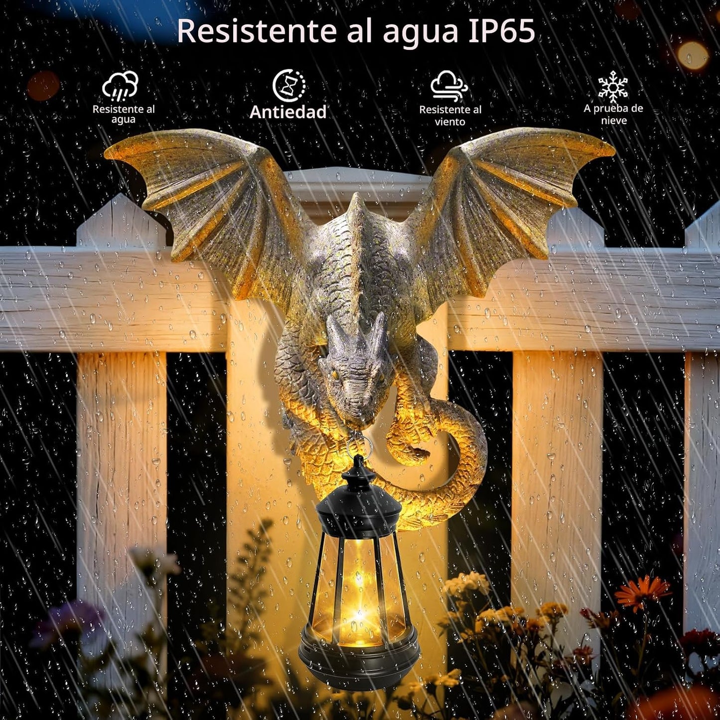 Estatua de Jardín Abrazador de Árboles Dragón - Esculturas Colgante...
