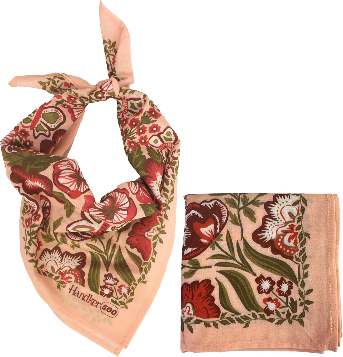 Handker Bandana de algodón prémium de 22 x 22 pulgadas para mujeres...