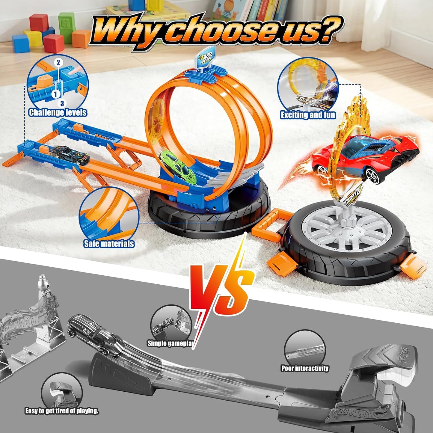 Juego de pista de autos de carreras 2026, juego de carreras para ni...