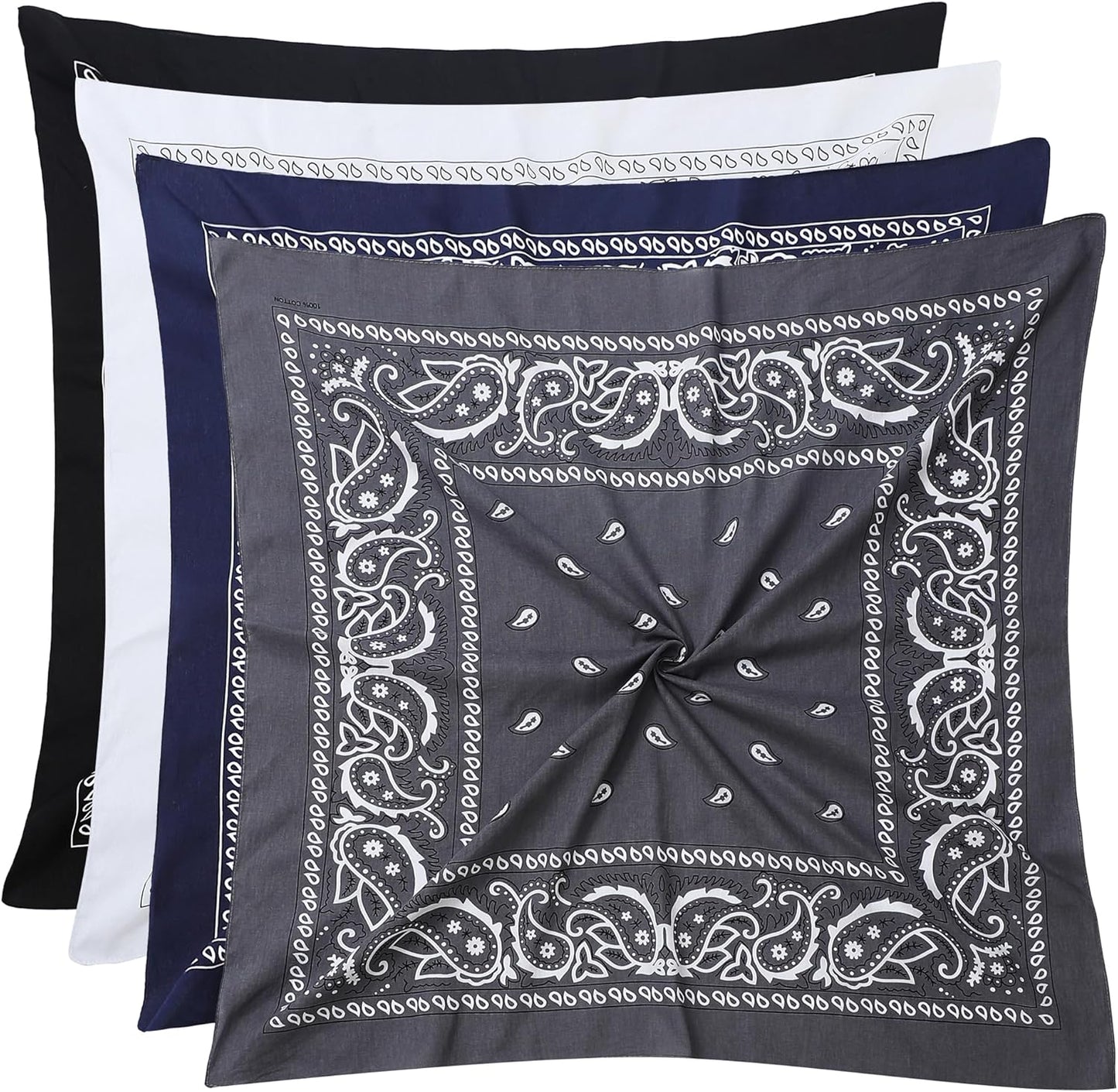 Mochabao Bandanas grandes 100% de algodón de 27 x 27 pulgadas para...