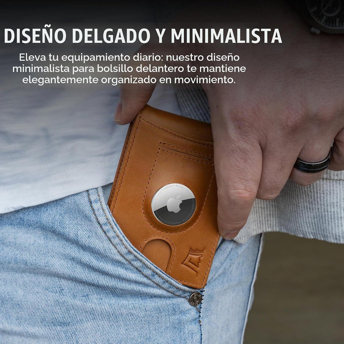 Kings Loot Billetera Inteligente y Rastreable Airtag para Hombres,...