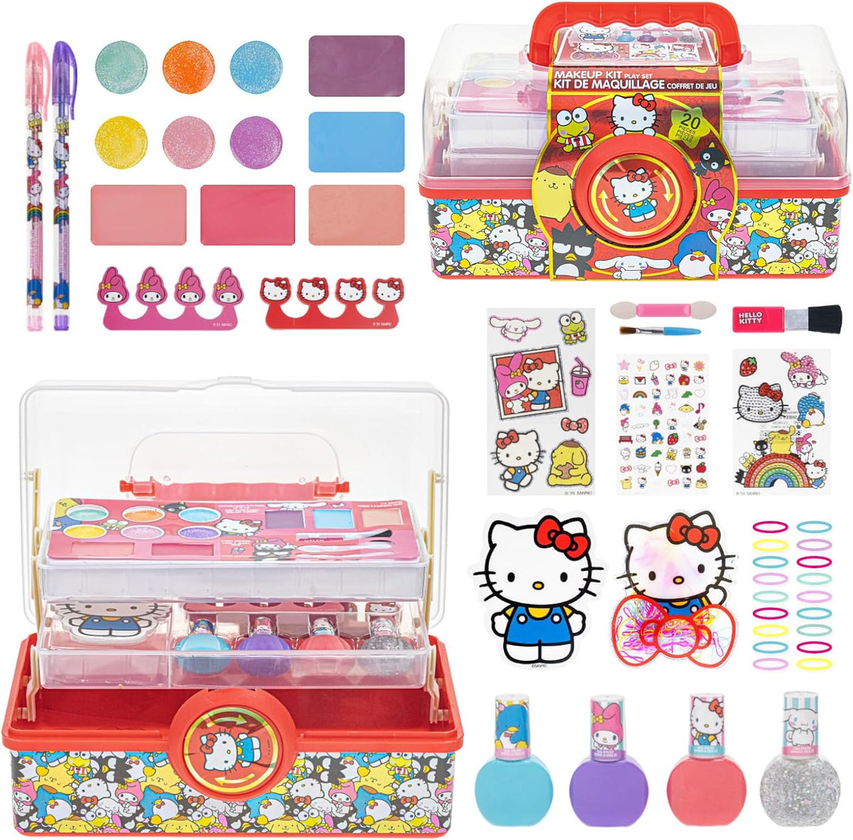 Hello Kitty - Estuche organizador de maquillaje con cosméticos, a p...