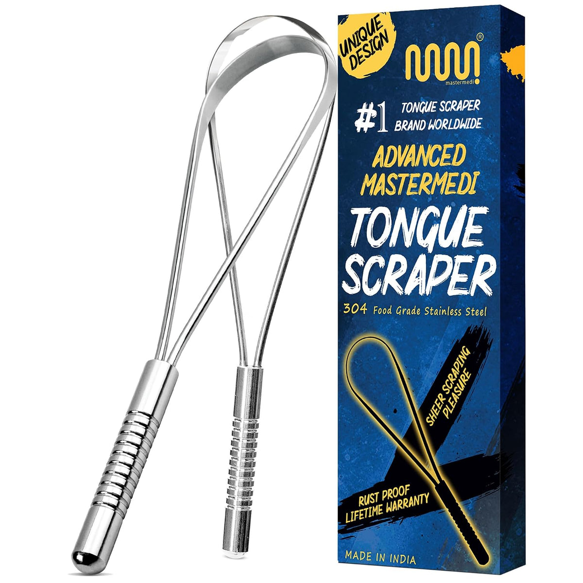 MasterMedi Raspador de Lengua para Adultos, Raspador de Lengua de A...