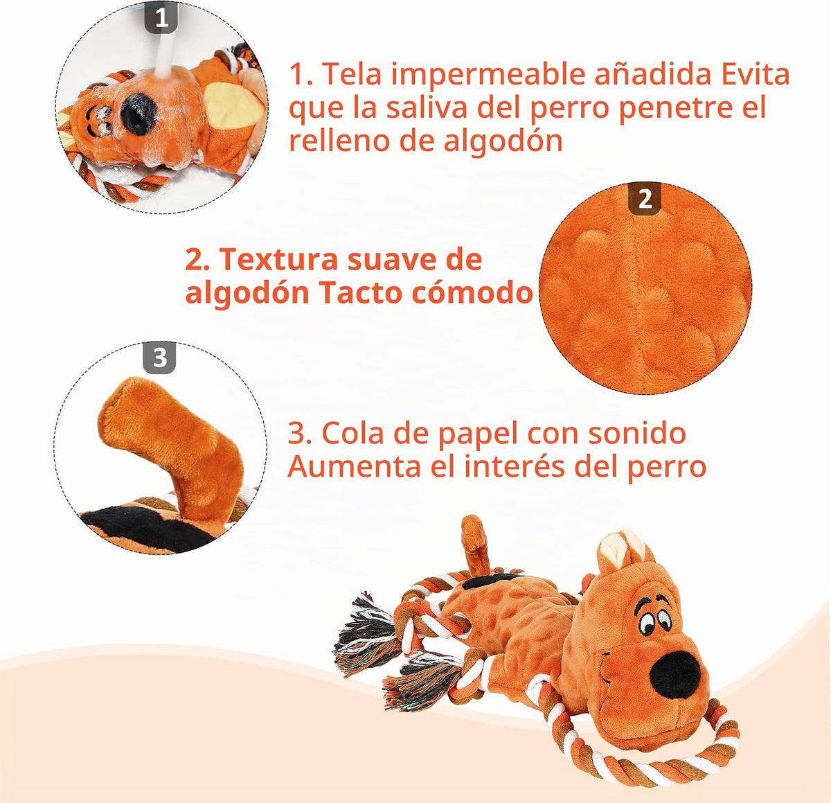 IOKHEIRA Juguetes resistentes e indestructibles para perros mastica...