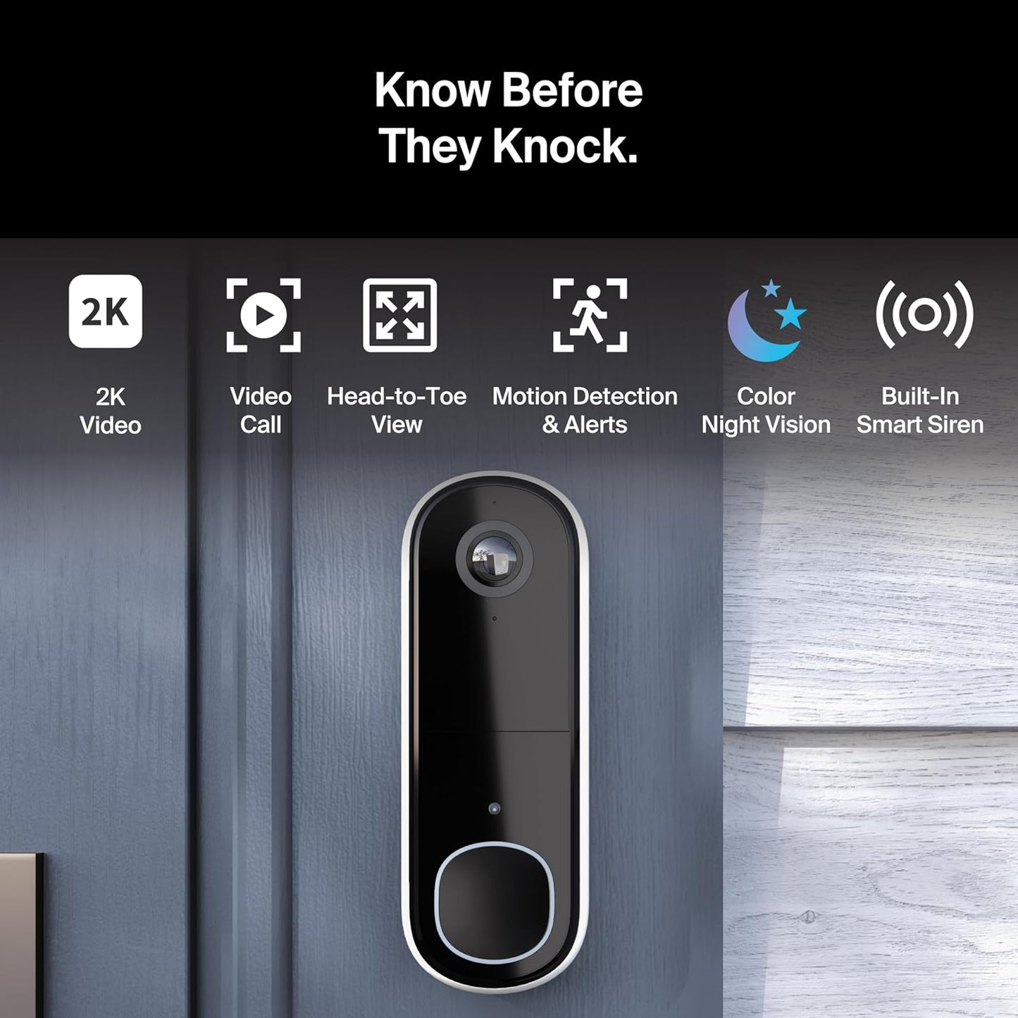 Paquete de timbre Arlo Video Doorbell 2K + Chime 2 (2ª generación,...