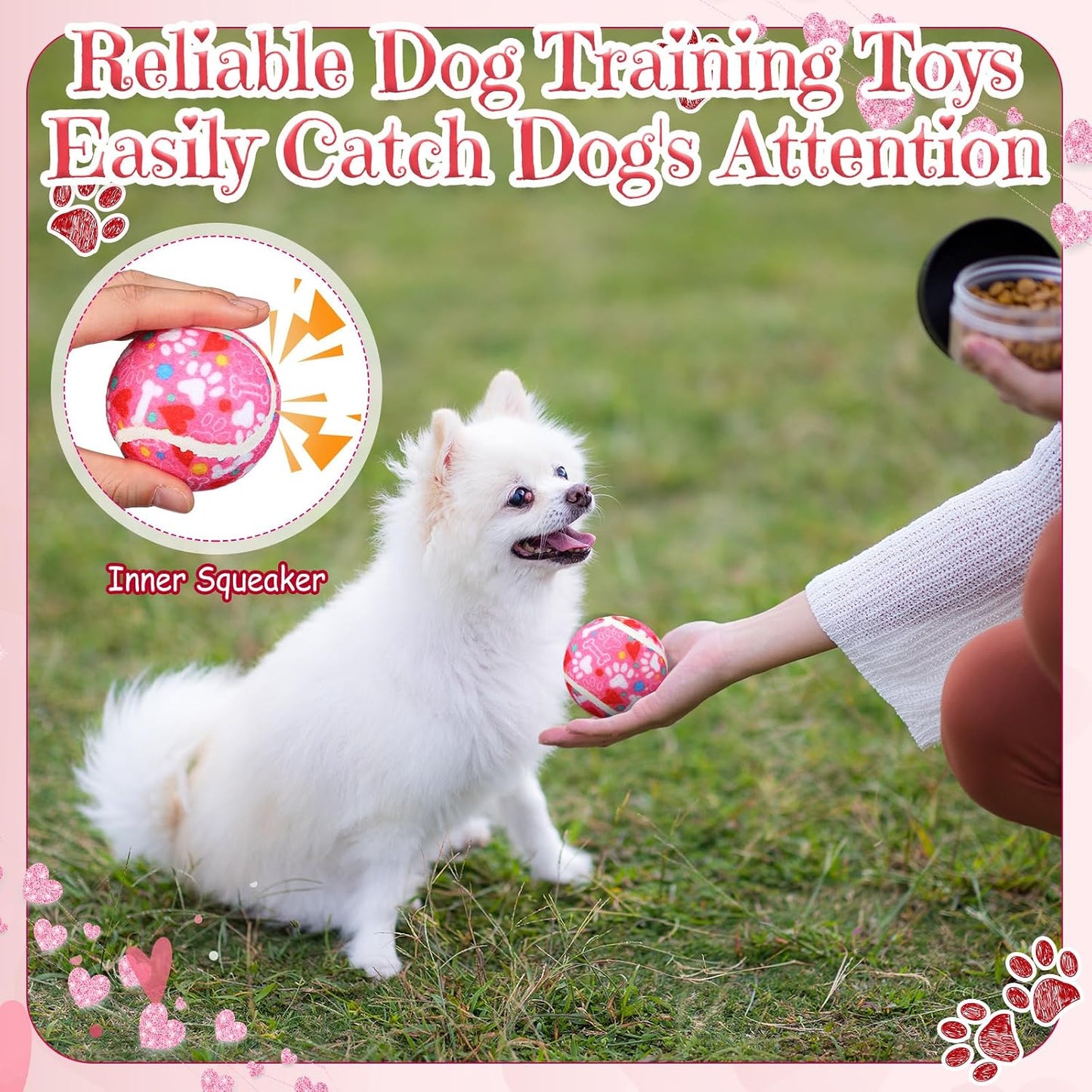 Suilung 36 pelotas de tenis chirriantes para perros de 2.5 pulgadas...