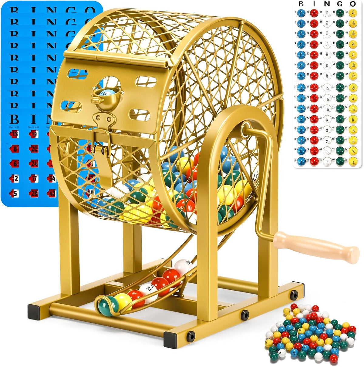 HVDI Juego de bingo de 12 pulgadas, 10 tarjetas de bingo reutilizab...