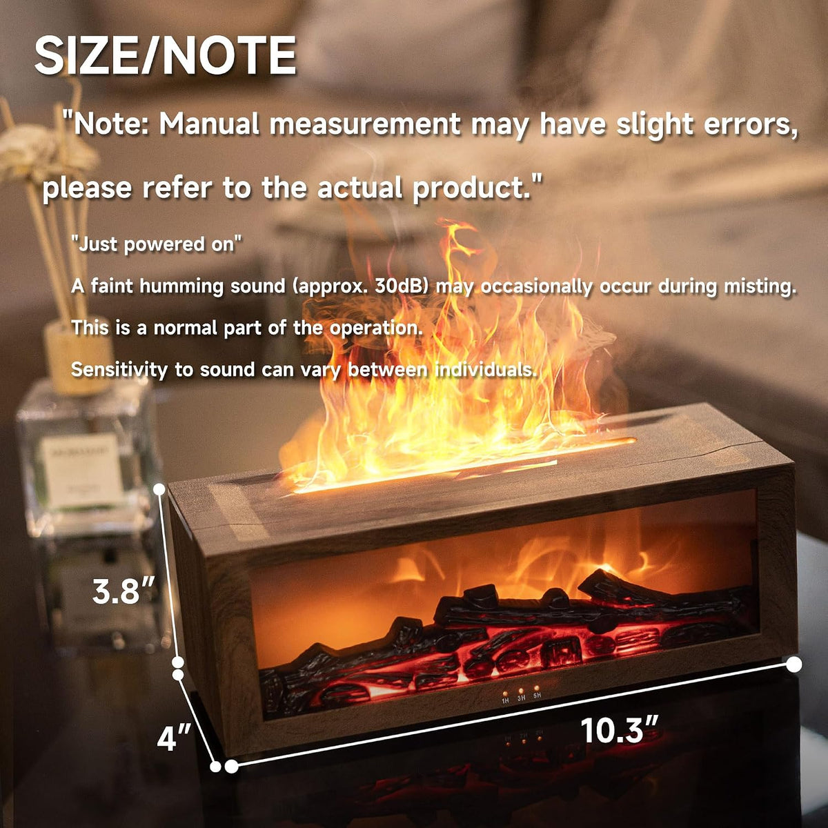 TMEHM Humidificador difusor de aire de llama para chimenea, difusor...