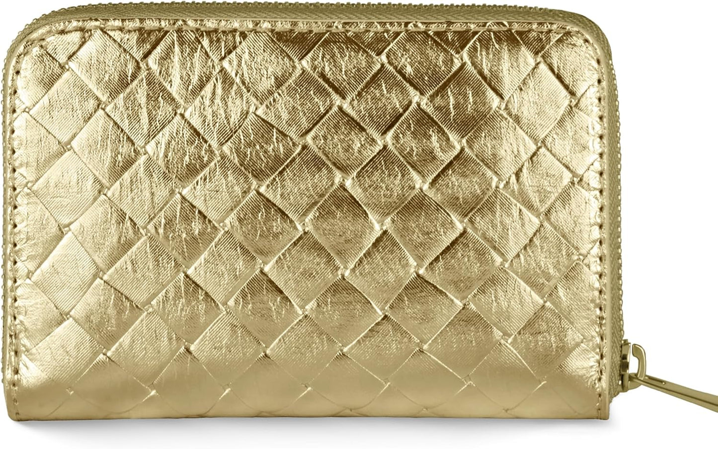 TAKEASY Cartera italiana de gamuza auténtica para mujer con tejido...