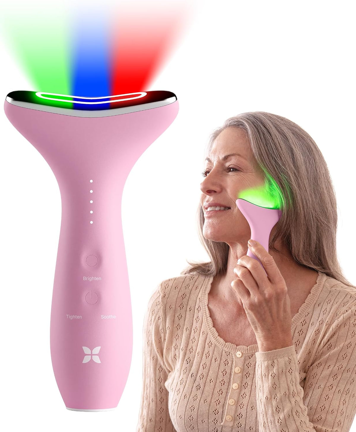 REVO Genie Masajeador facial para cara y cuello, dispositivo de bel...