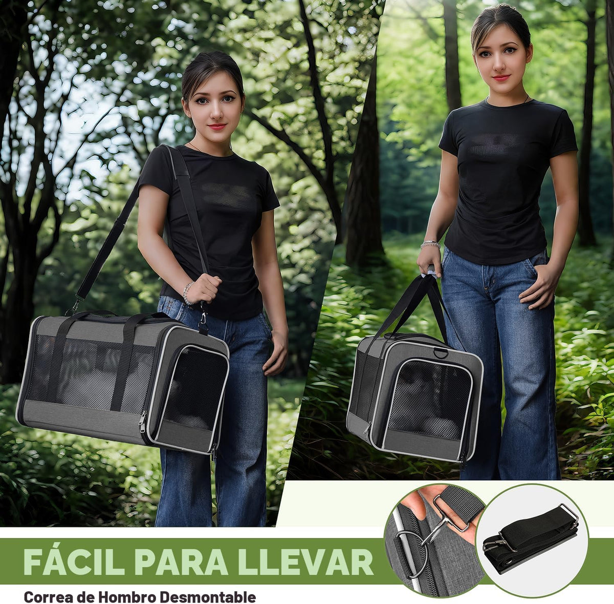GAPZER - Transportador para gatos de 18 x 11 x 11 pulgadas, carga s...