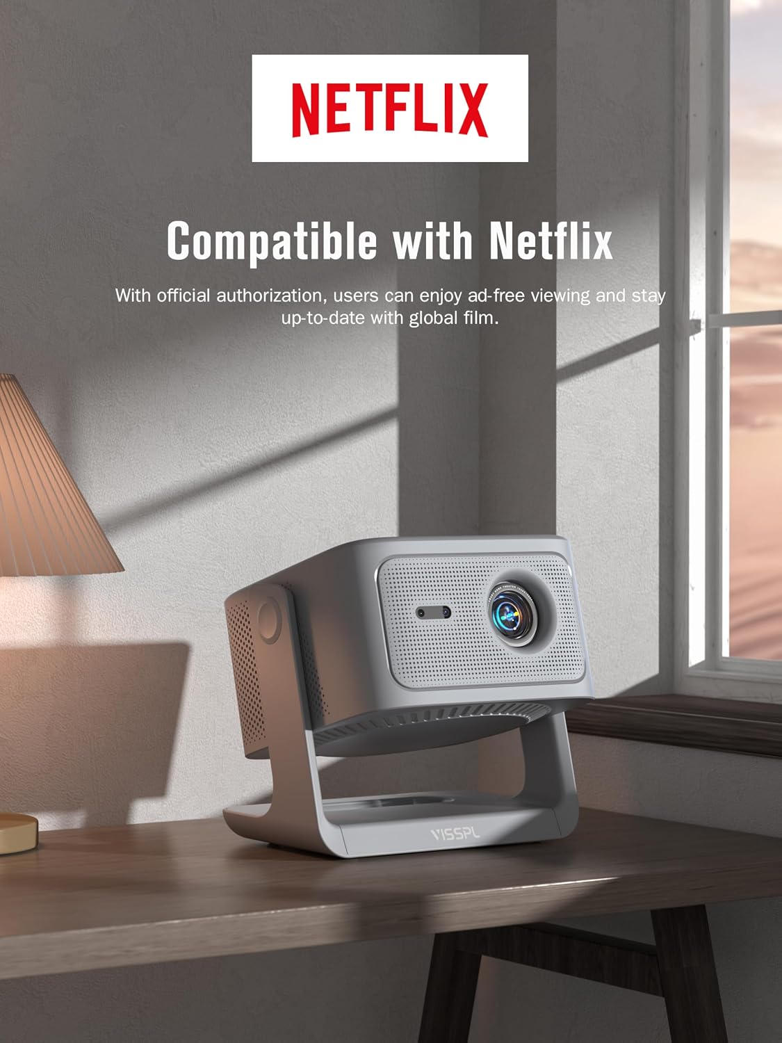 【Ahora con Netflix】Proyector inteligente 4K con WiFi y Bluetooth, V...