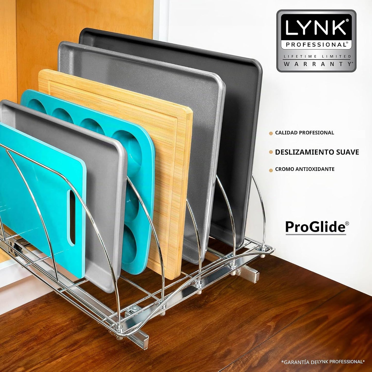 Lynk Professional® - Organizador de tabla de cortar, bandeja de gal...
