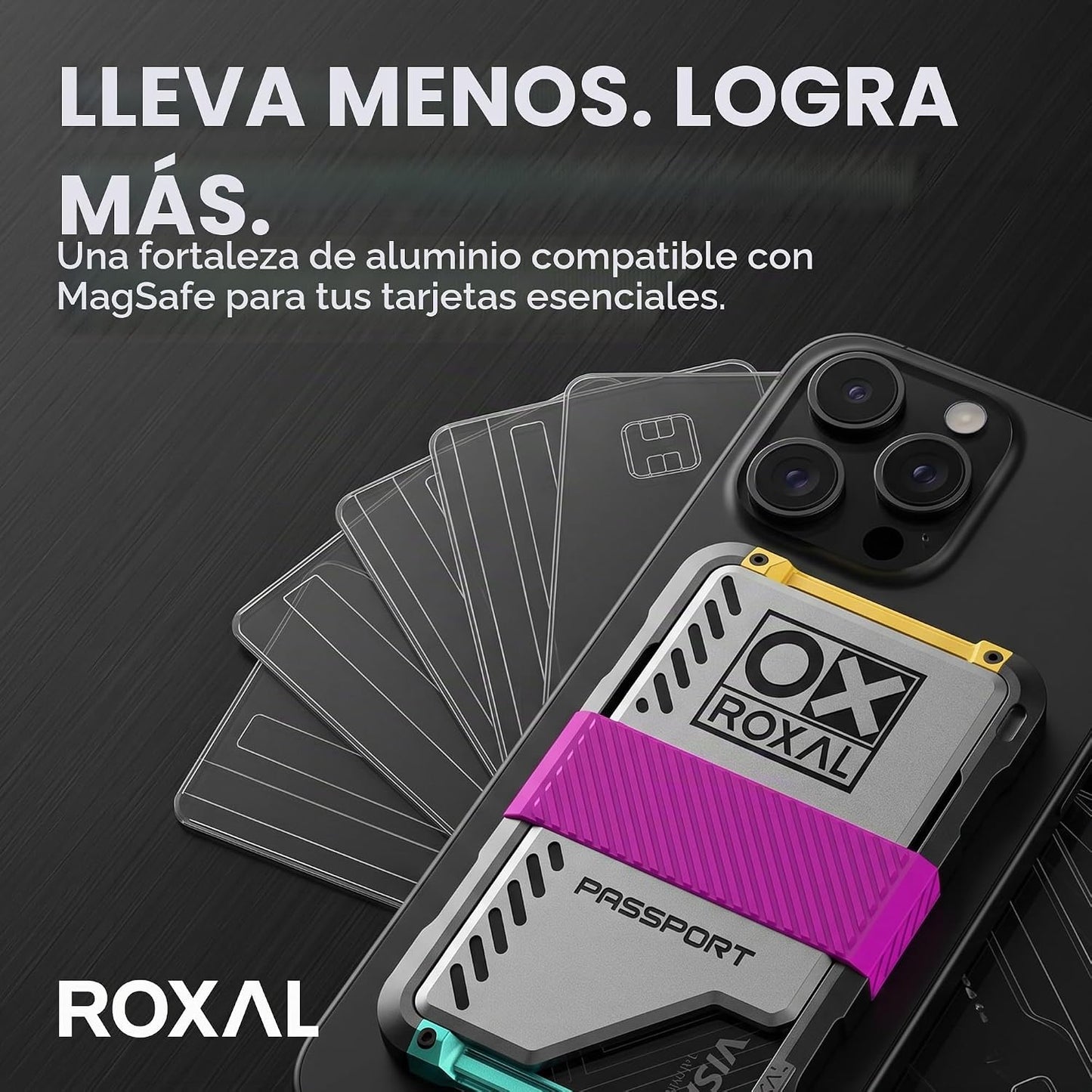 Roxal Cartera para tarjetas compatible con Passport Magsafe, Prime,...