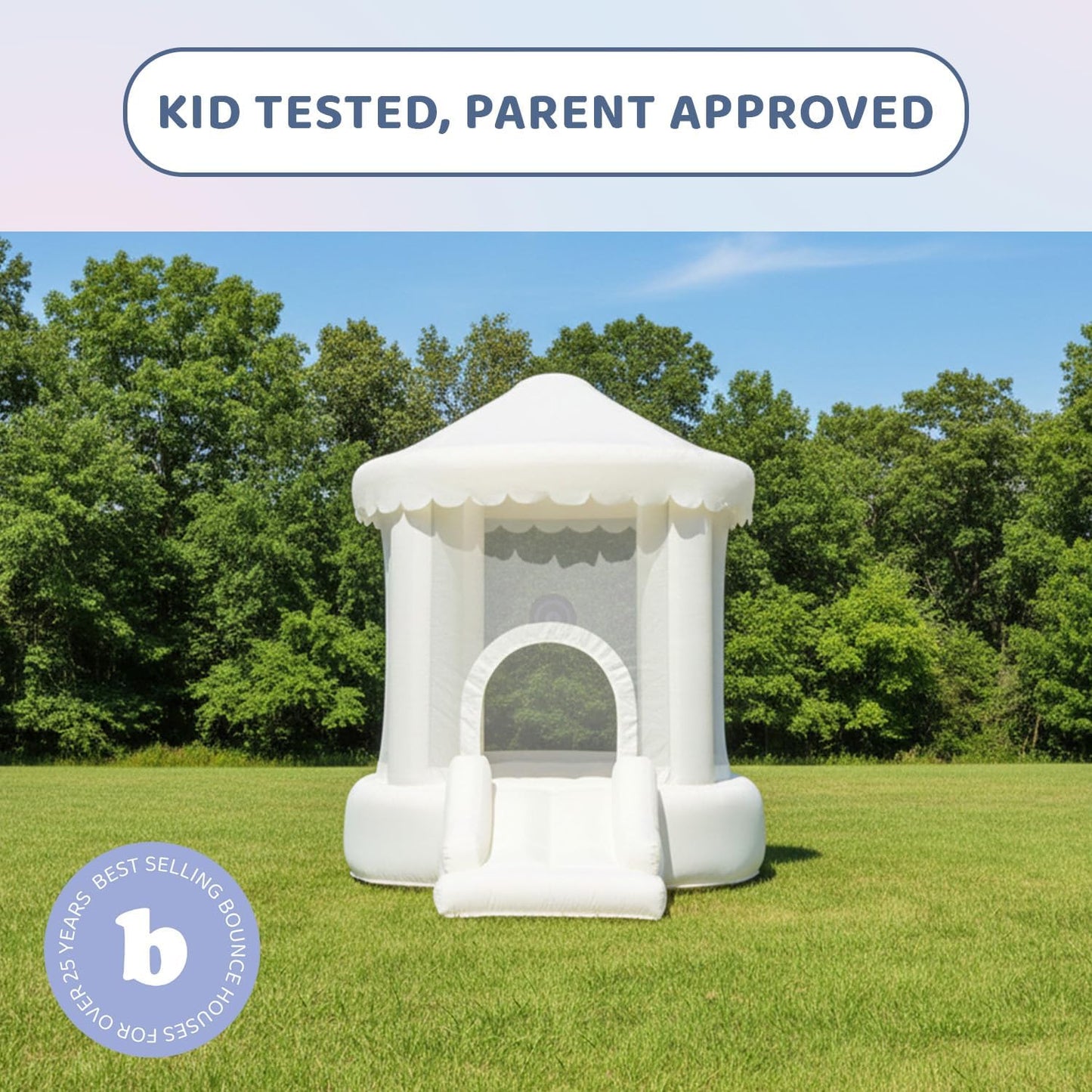 Bounceland Mini tienda de campaña Creamsicle Bounce House, 7.7 pies...