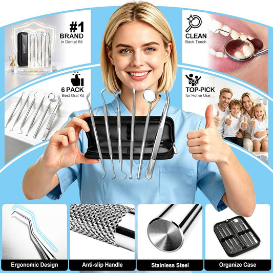 G.CATACC Herramientas dentales, juego de herramientas de higiene pa...