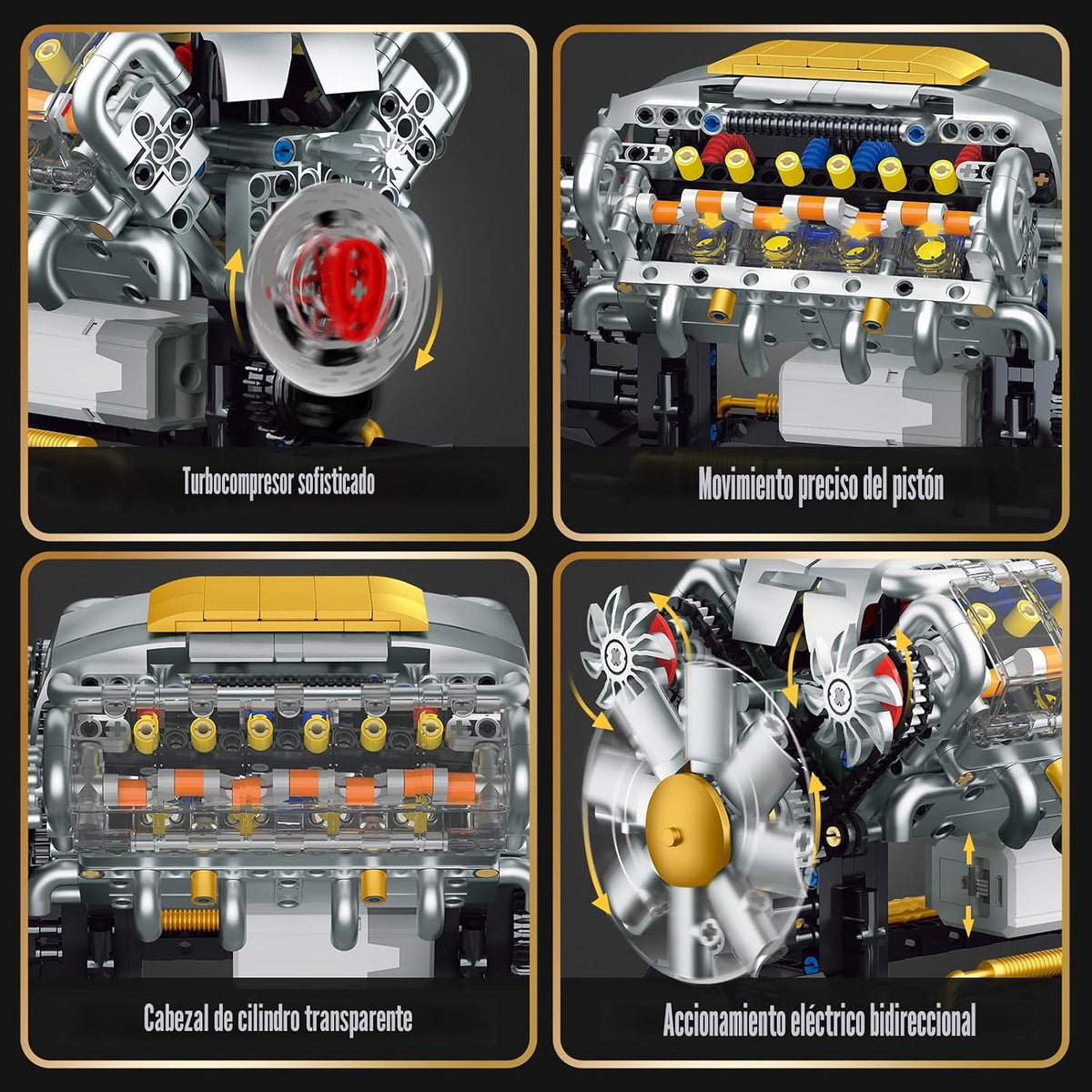 BseSparklion V8 Kit de modelo de motor que funciona, construye tu p...