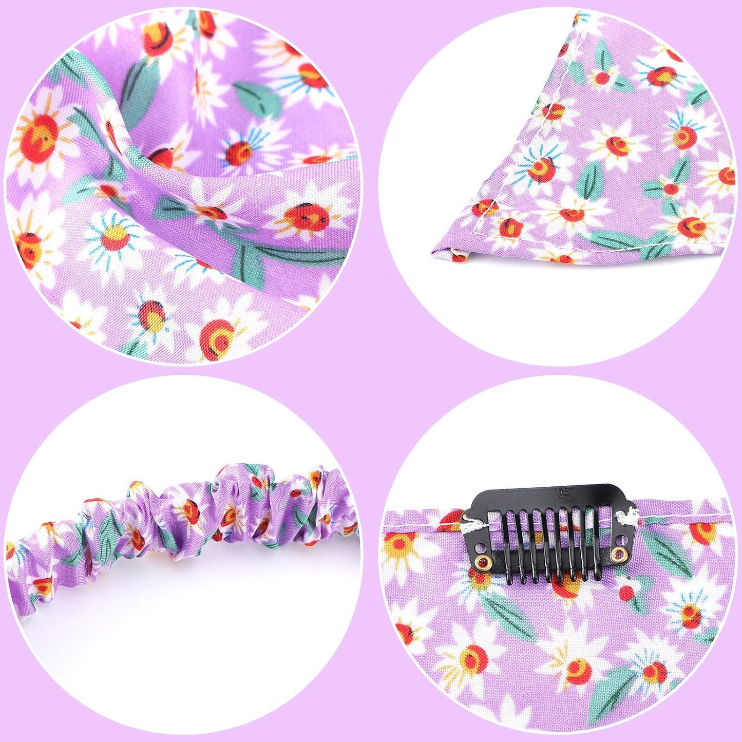 Syhood Juego de 6 pañoletas para cabello floral para mujer y niña,...