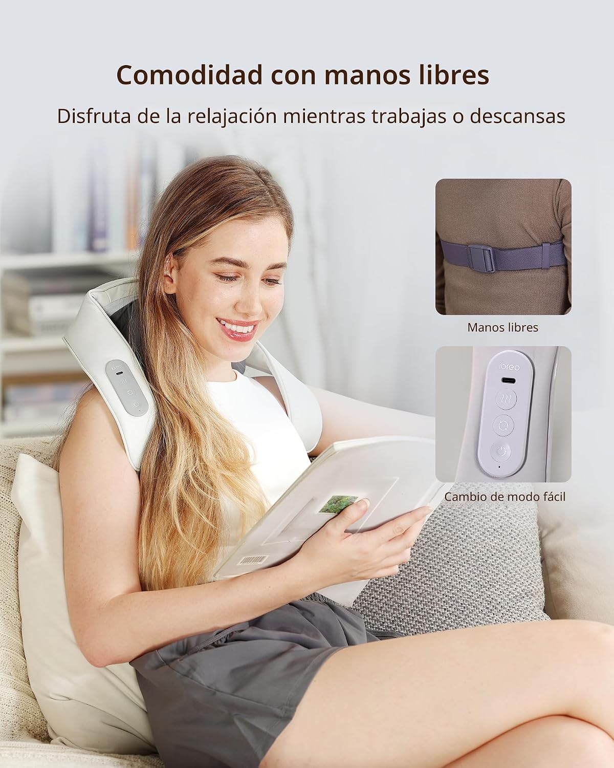 Shiatsu Masajeadores de cuello y espalda con calor, usos de 150 min...