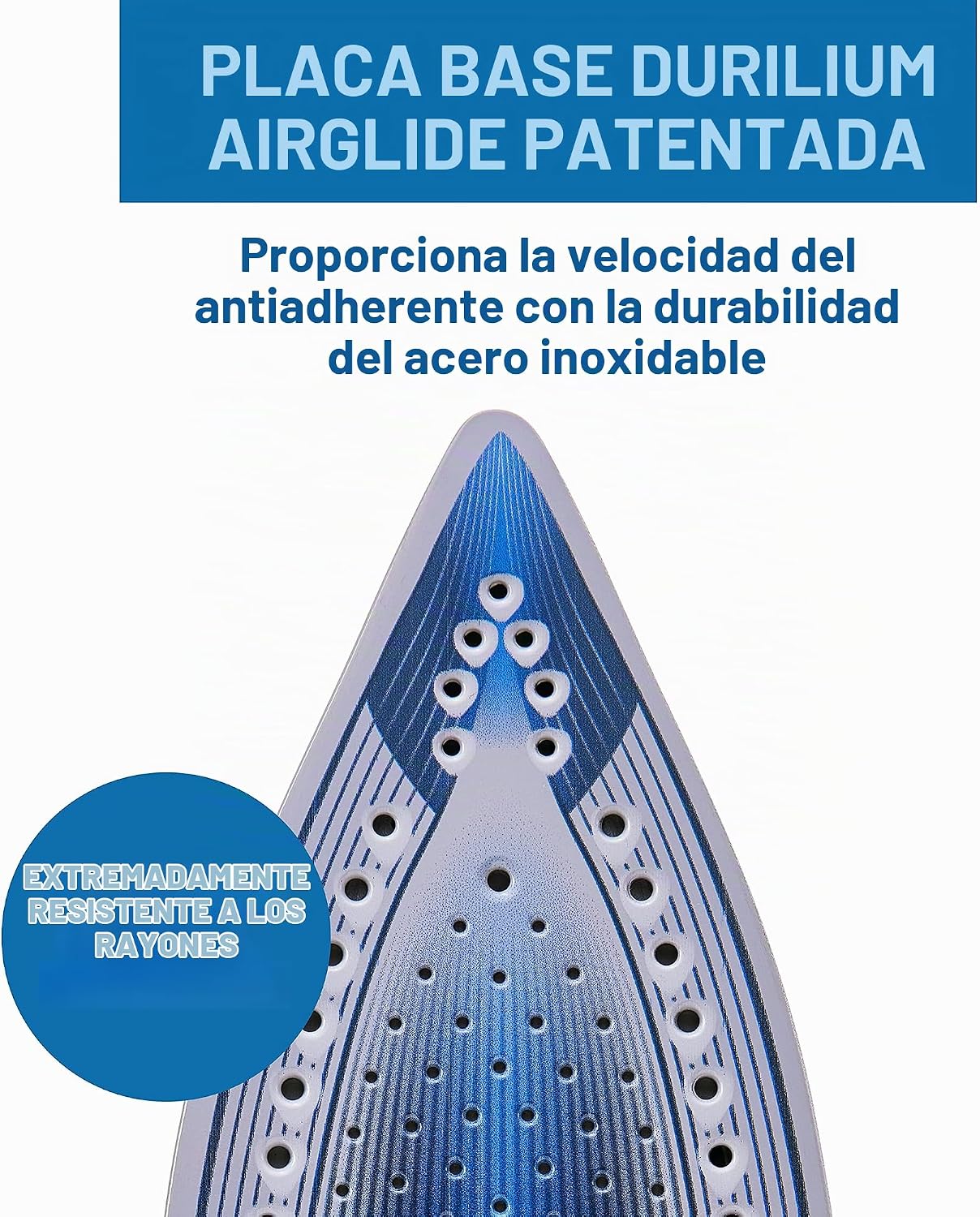 T-Fal Ultraglide Plancha de vapor para ropa, suela Durilium, punta...