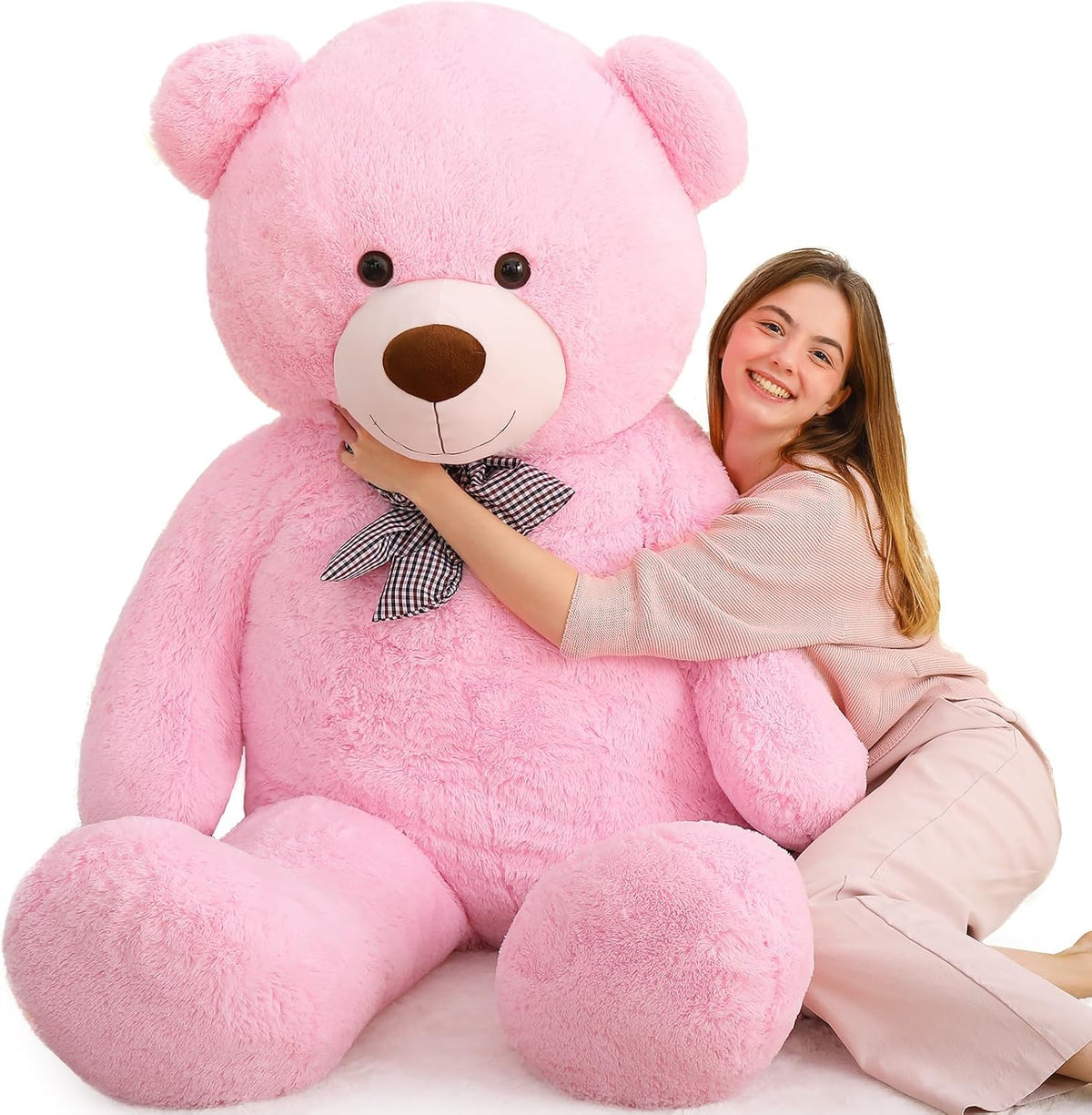 MaoGoLan - Oso de peluche gigante rosa de 6 pies de altura, tamaño...