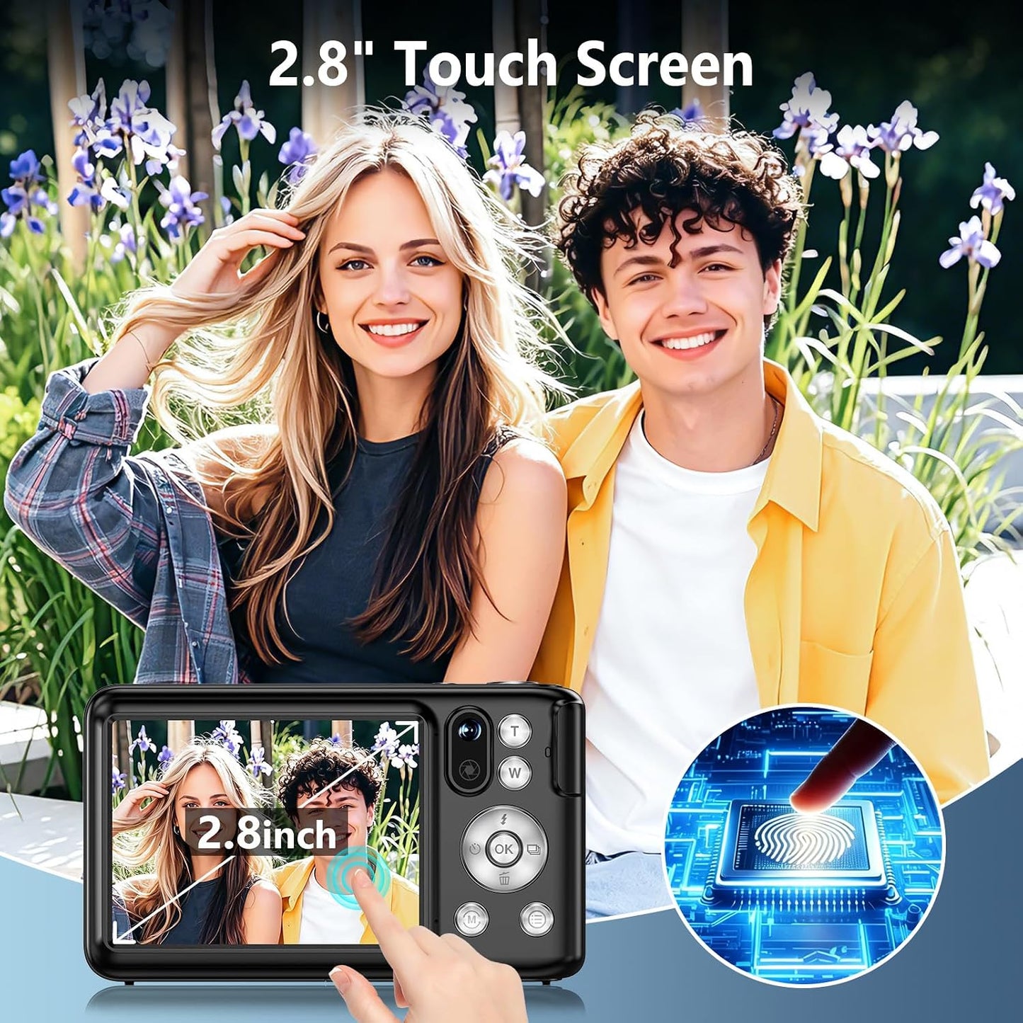 Cámara digital 5K para fotografía con WiFi, zoom óptico 6X, enfoque...