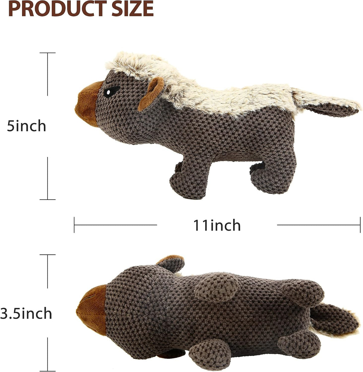 IOKHEIRA Juguetes de peluche para perros para masticadores agresivo...