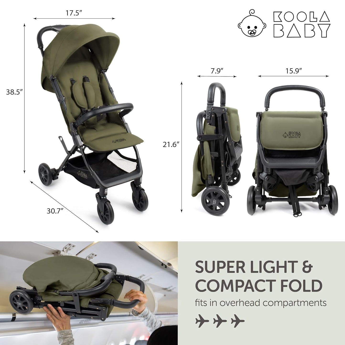 Cochecito de viaje ligero para bebés y niños pequeños - Cochecito f...