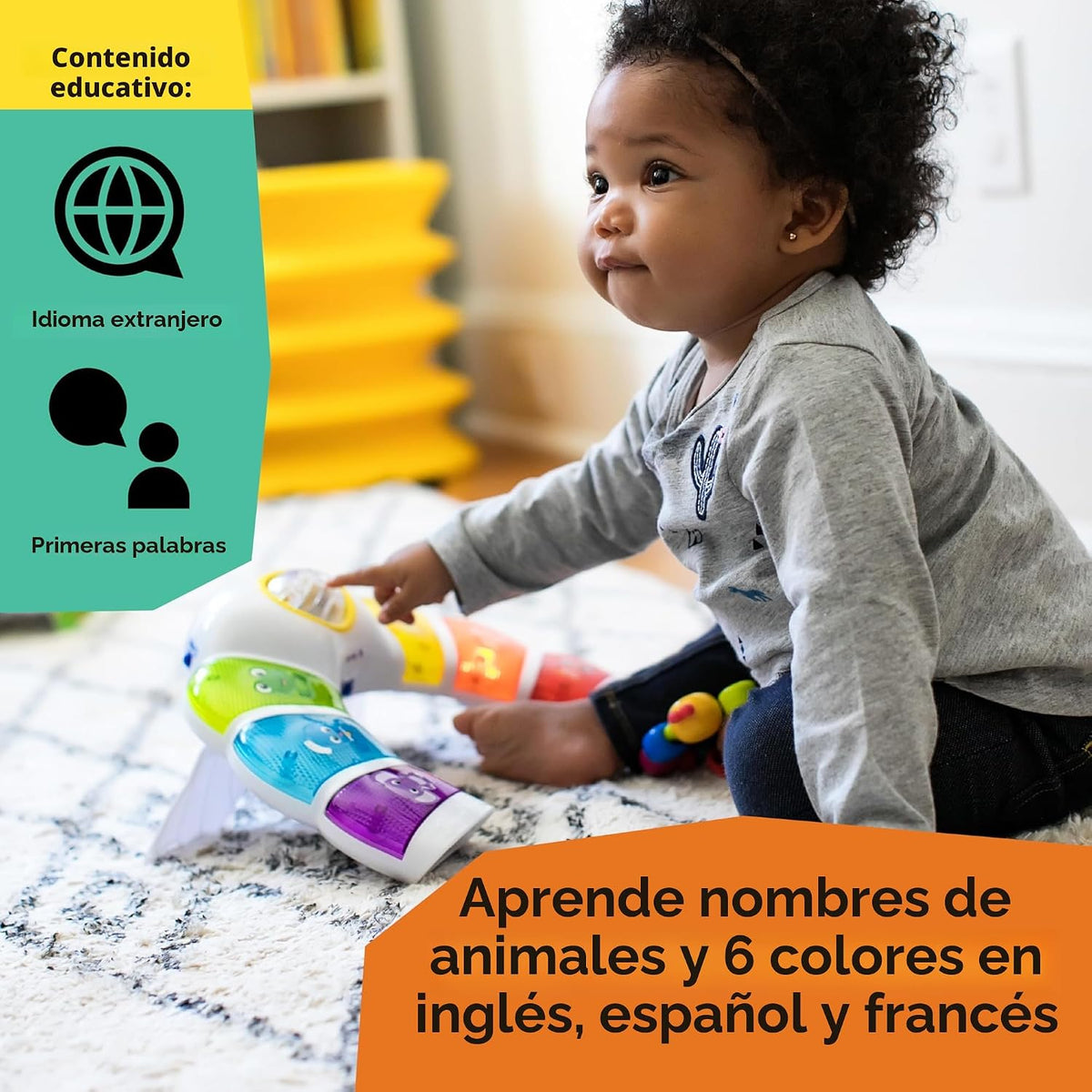 Baby Einstein Glow &amp; Discover - Juguete musical de barra de luz...