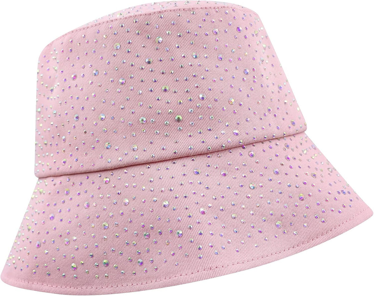 BOLLEY JOSS Sombrero de cubo brillante para mujer, sombrero de sol...