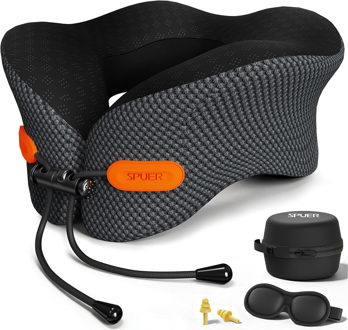 Almohada de viaje premium para aviones, almohada ergonómica para el...