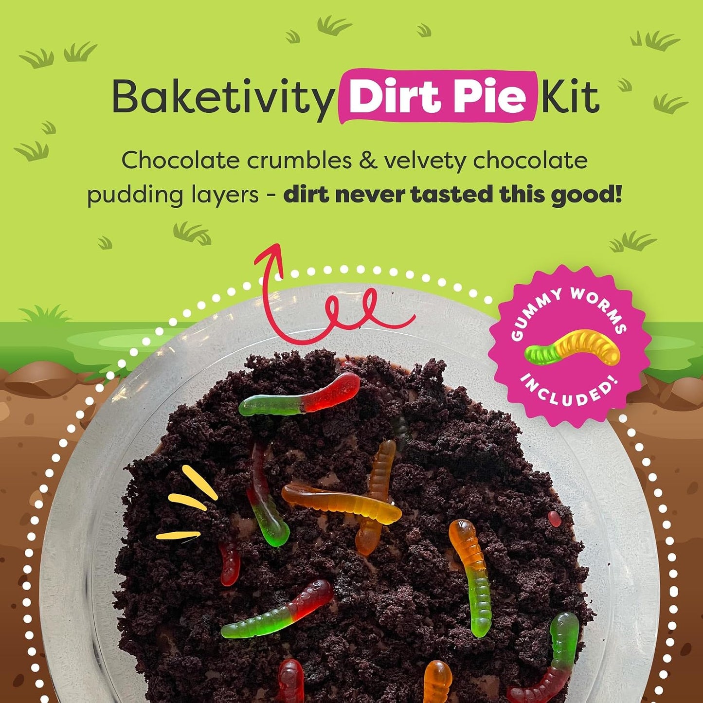 Baketivity Paquete de kit de hornear Dirt Pie &amp; Cake Pop - Jueg...
