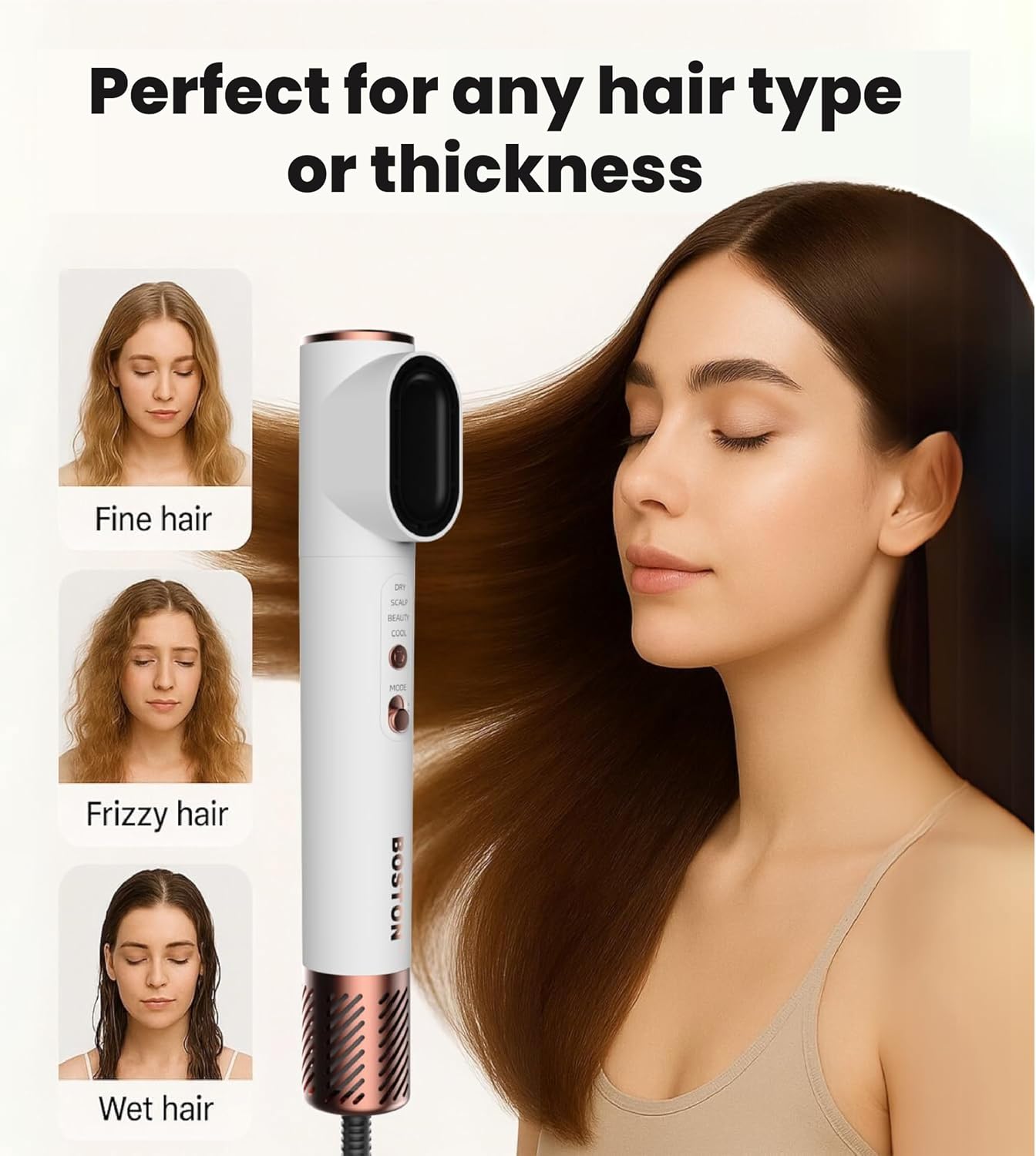 Boston &amp; Co. Secador de pelo profesional con tecnología de ione...