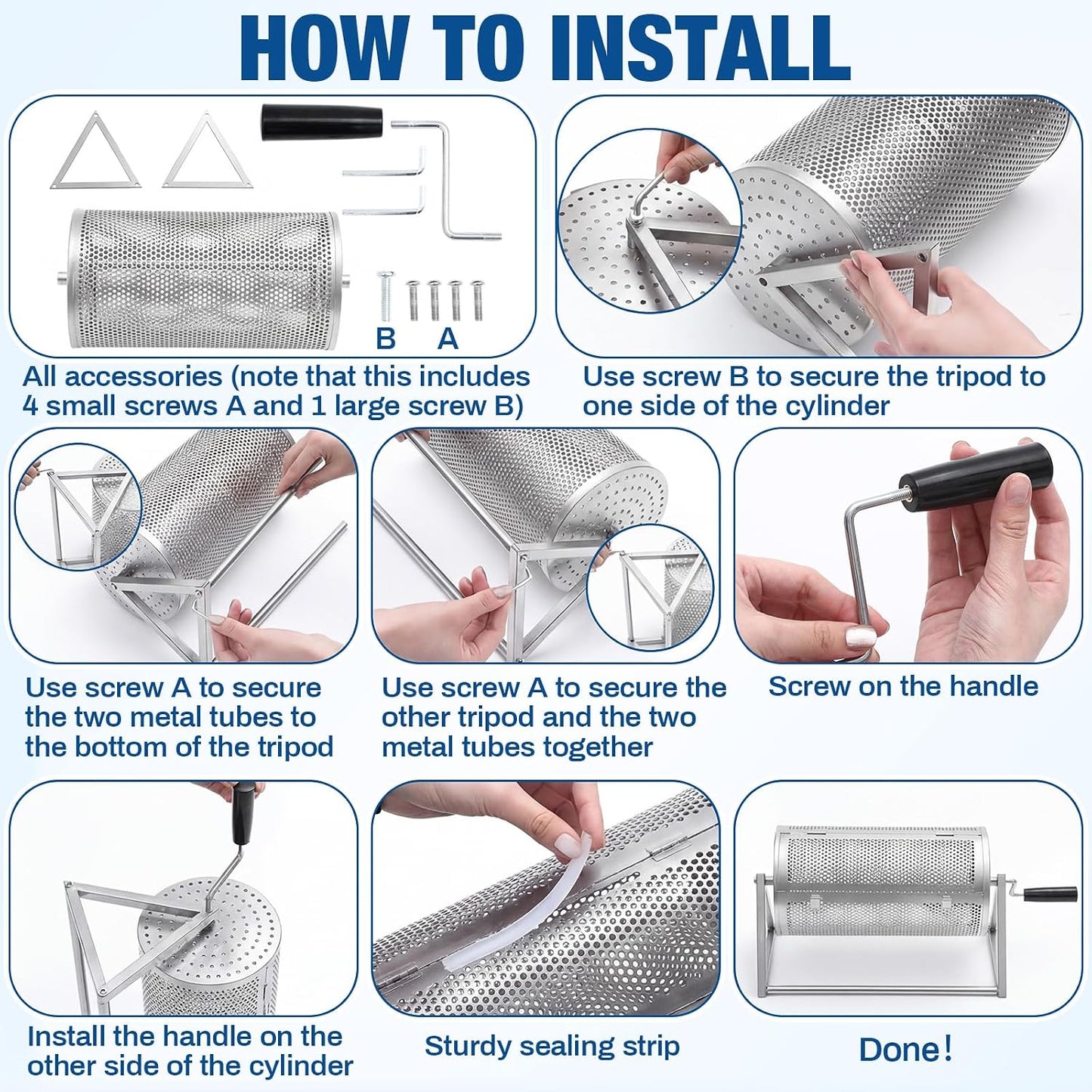 Teenyyou Rifa Tambor Ticket Spinner con mango de madera, 2500, plat...