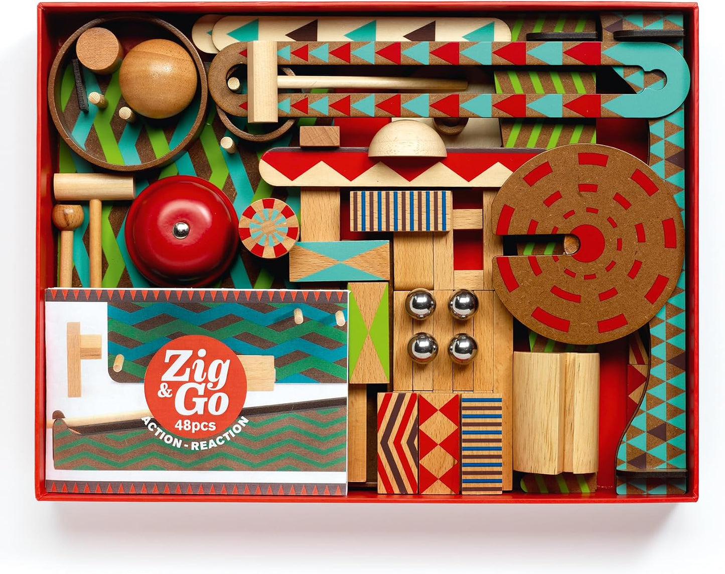 DJECO Zig &amp; Go Big Boum - Juego de construcción de pared (48 pi...