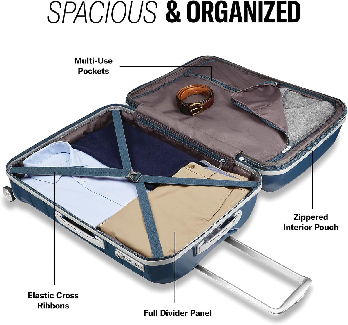 Samsonite Freeform de carcasa rígida expandible con ruedas giratori...