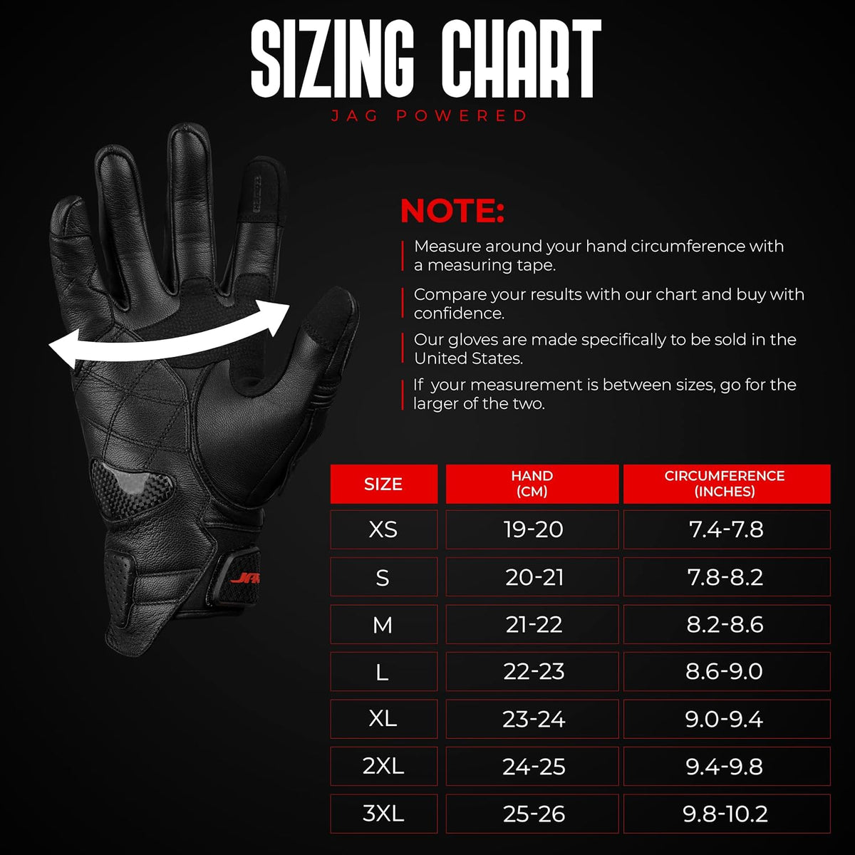 J.A.G. Guantes de Motocicleta de Piel para Hombre - Protección de N...