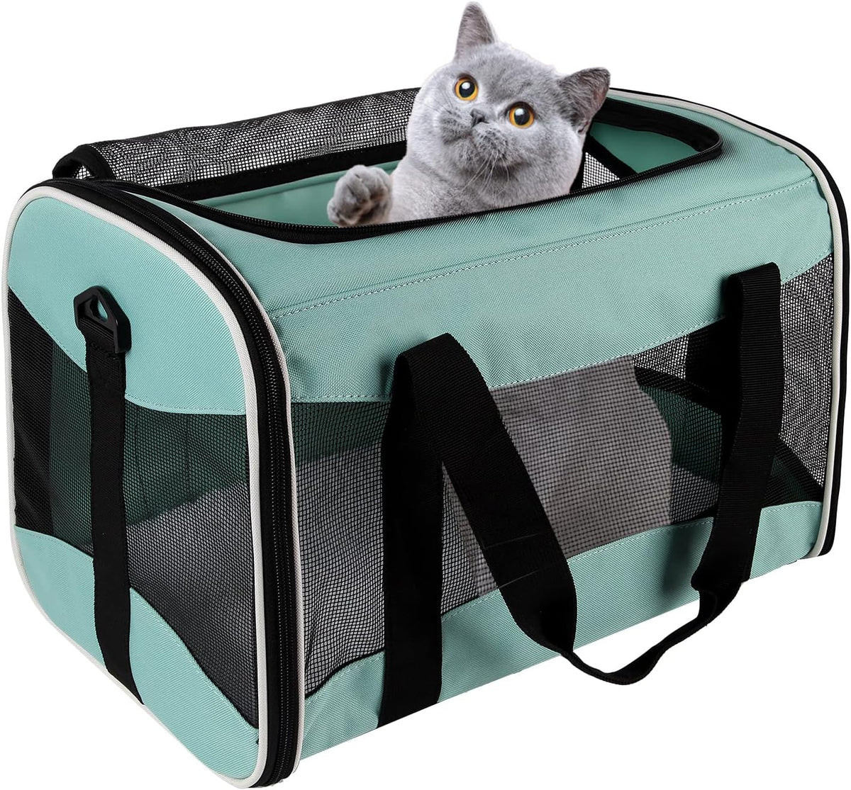 Transportador plegable para gatos y perros con laterales suaves, ap...
