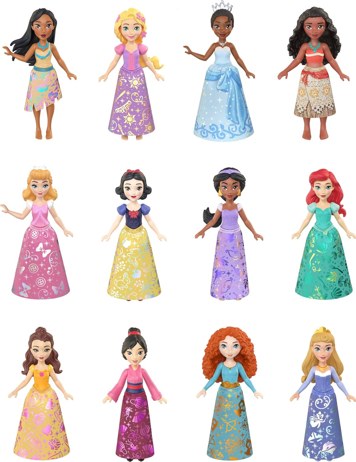 Mattel Disney Princess Ultimate Princess - Paquete de 12 muñecas pe...