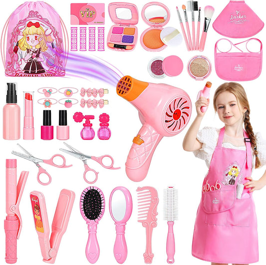 Juguetes de peluquería para niñas, juego de juguetes de maquillaje...