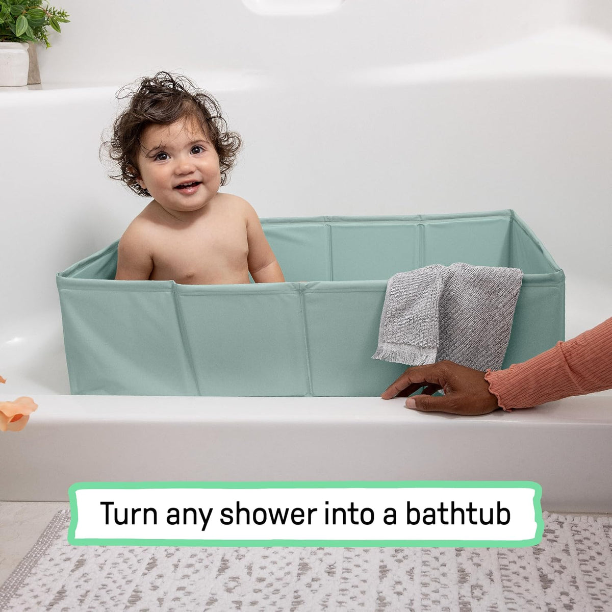Ingenuity Tuckaway Bañera Plegable para Niños Pequeños, Convierte l...