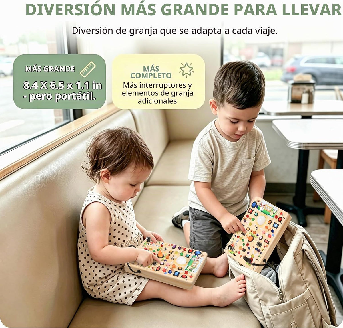 RichBoy Montessori - Tablero de juguete para niños de 1 a 3 años, j...
