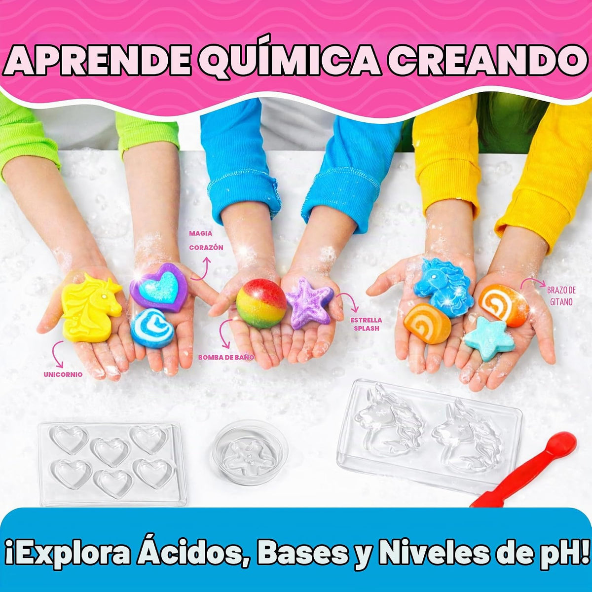 Doctor Jupiter Kit de fabricación de bombas de jabón y baño para ni...