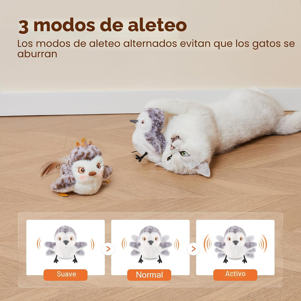 Potaroma Juguetes para gatos, 2 piezas, aleteando sandpiper Pair-Ma...