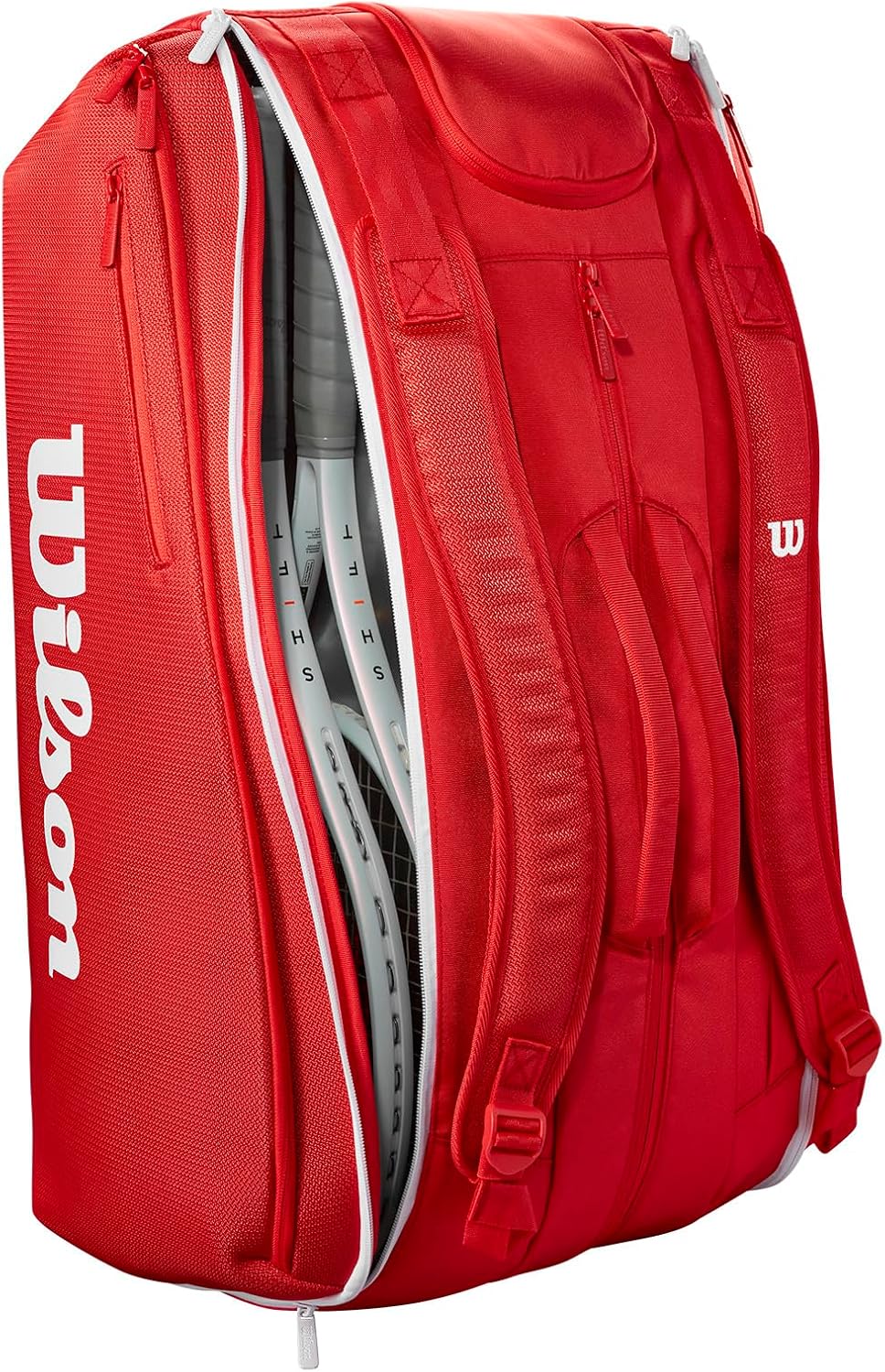 Wilson 2025 Super Tour - Bolsas para raquetas de tenis rojas - Rojo...