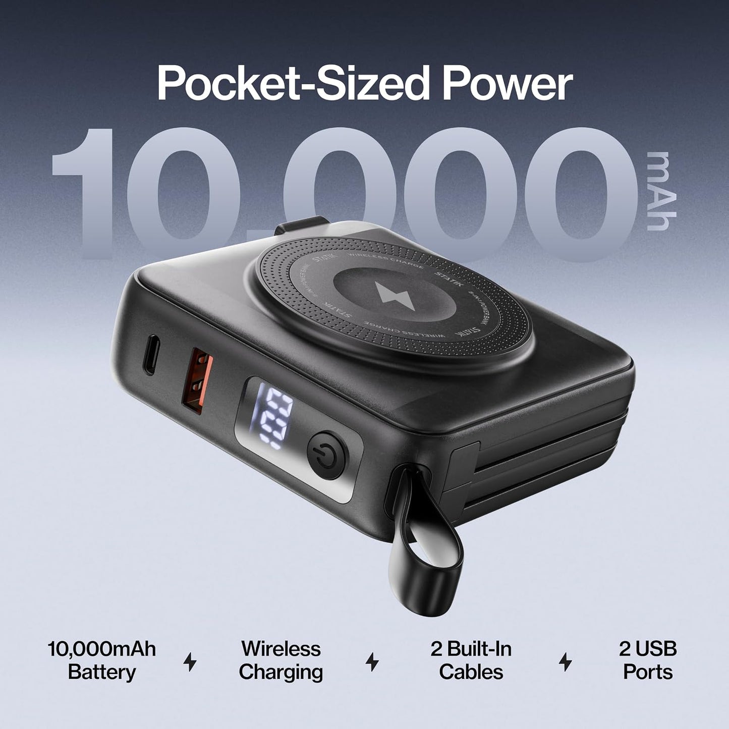 Statik SmartCharge (Gen 2) - Cargador de viaje 5 en 1, enchufe de p...